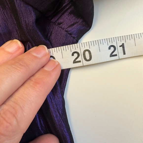 Vintage purple taffeta button down tie waist theatre coat size Large - Picture 11 of 12